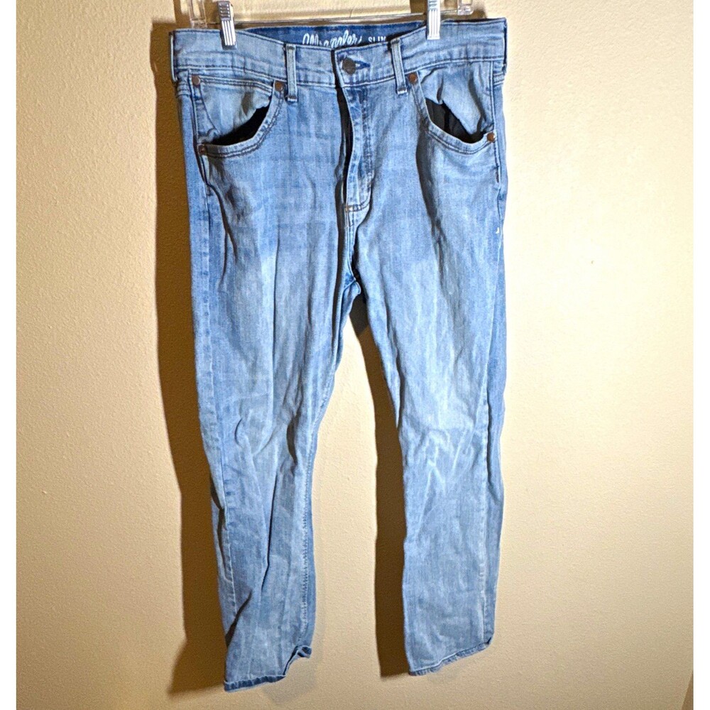 Wrangler Men’s Bootcut Jeans Blue Light Wash Stretch Denim Slim Fit 5-Pocket
